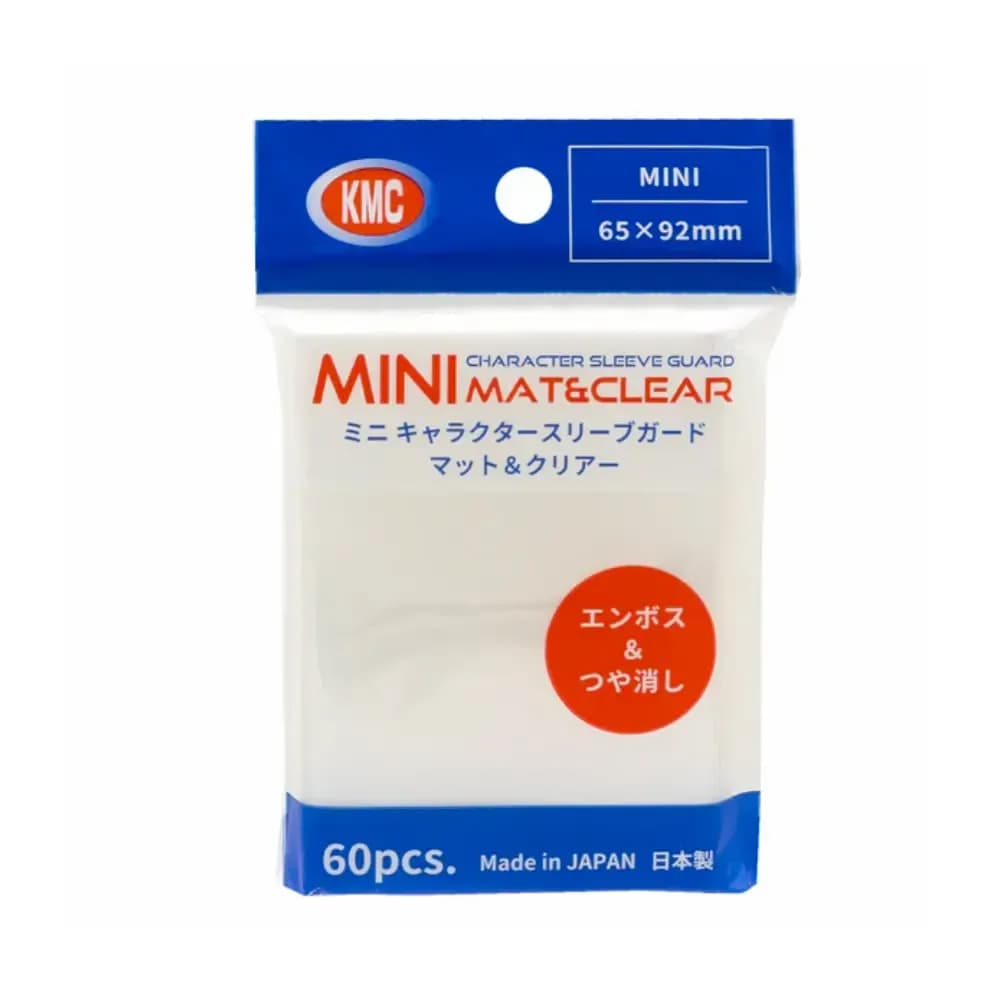 KMC Small Character Sleeve Guard (vnější) obaly – MAT & Clear (matné, čiré, malé, 60 ks)