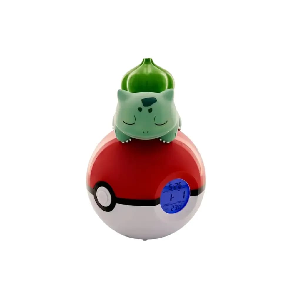 Pokémon budík Pokeball Bulbasaur 18 cm se světlem
