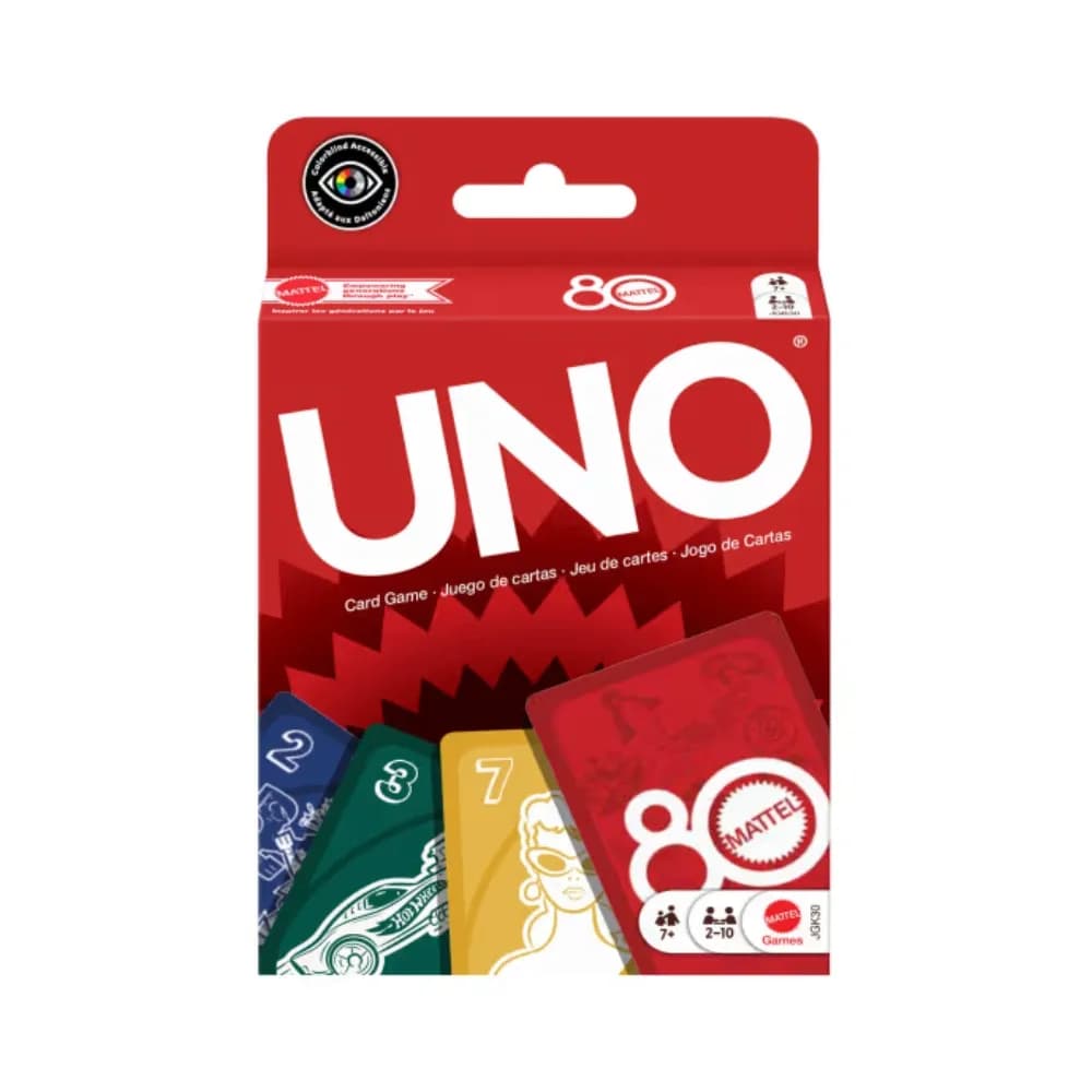 UNO Mattel 80th Ruby Red (anglicky)