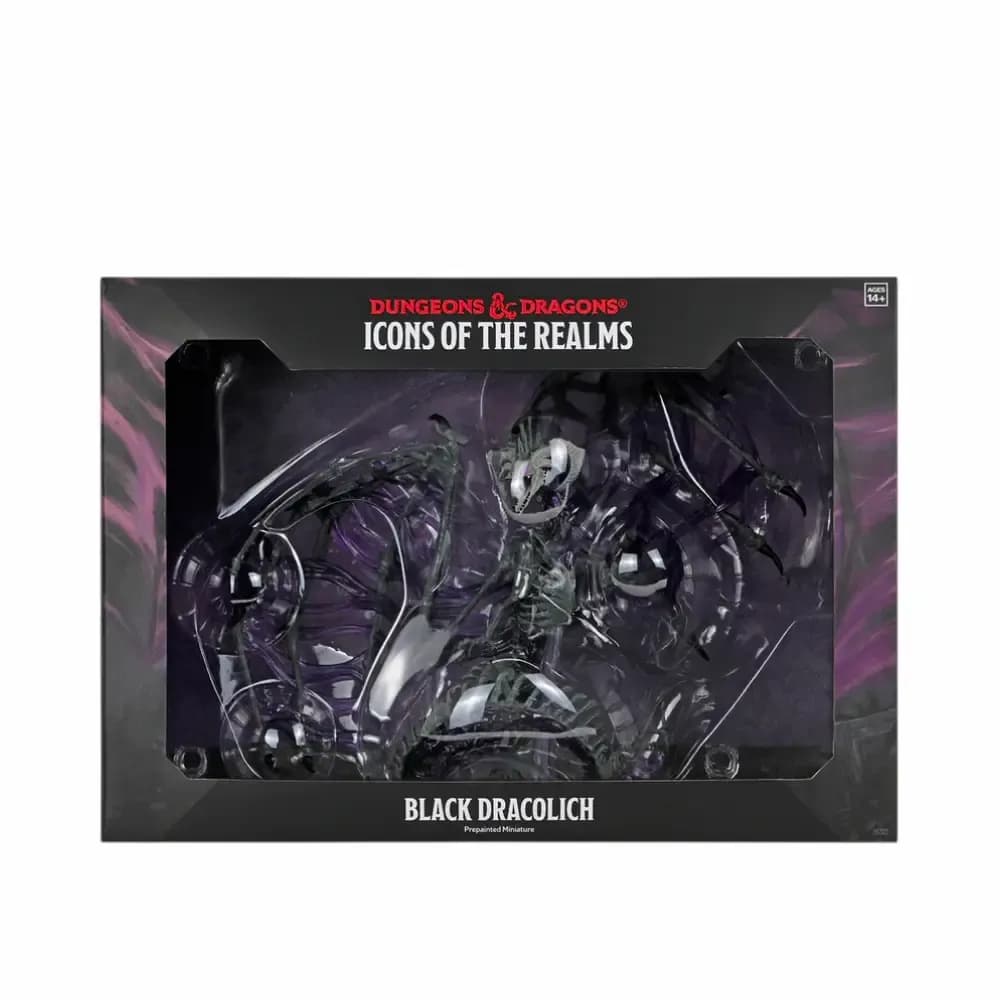 Dungeons and Dragons – Icons of the Realms Painted Figure: Black Dracolich