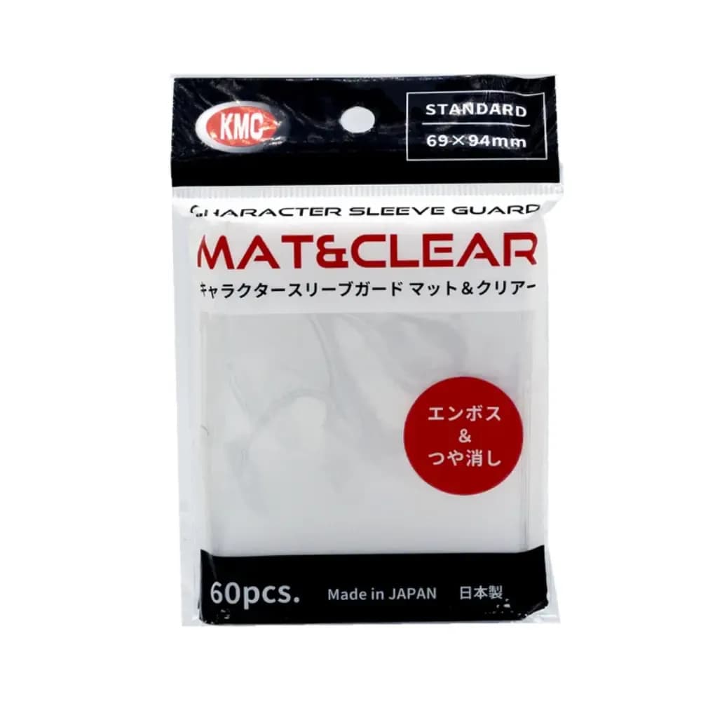 KMC Character Sleeve Guard (vnější) obaly – MAT & Clear (matné, čiré, 60 ks)