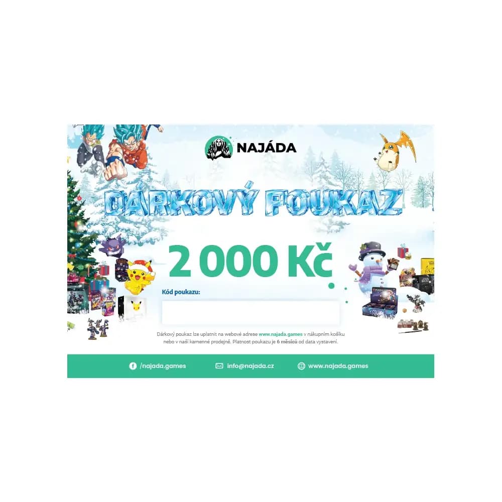 Vánoční dárkový poukaz 2000 Kč