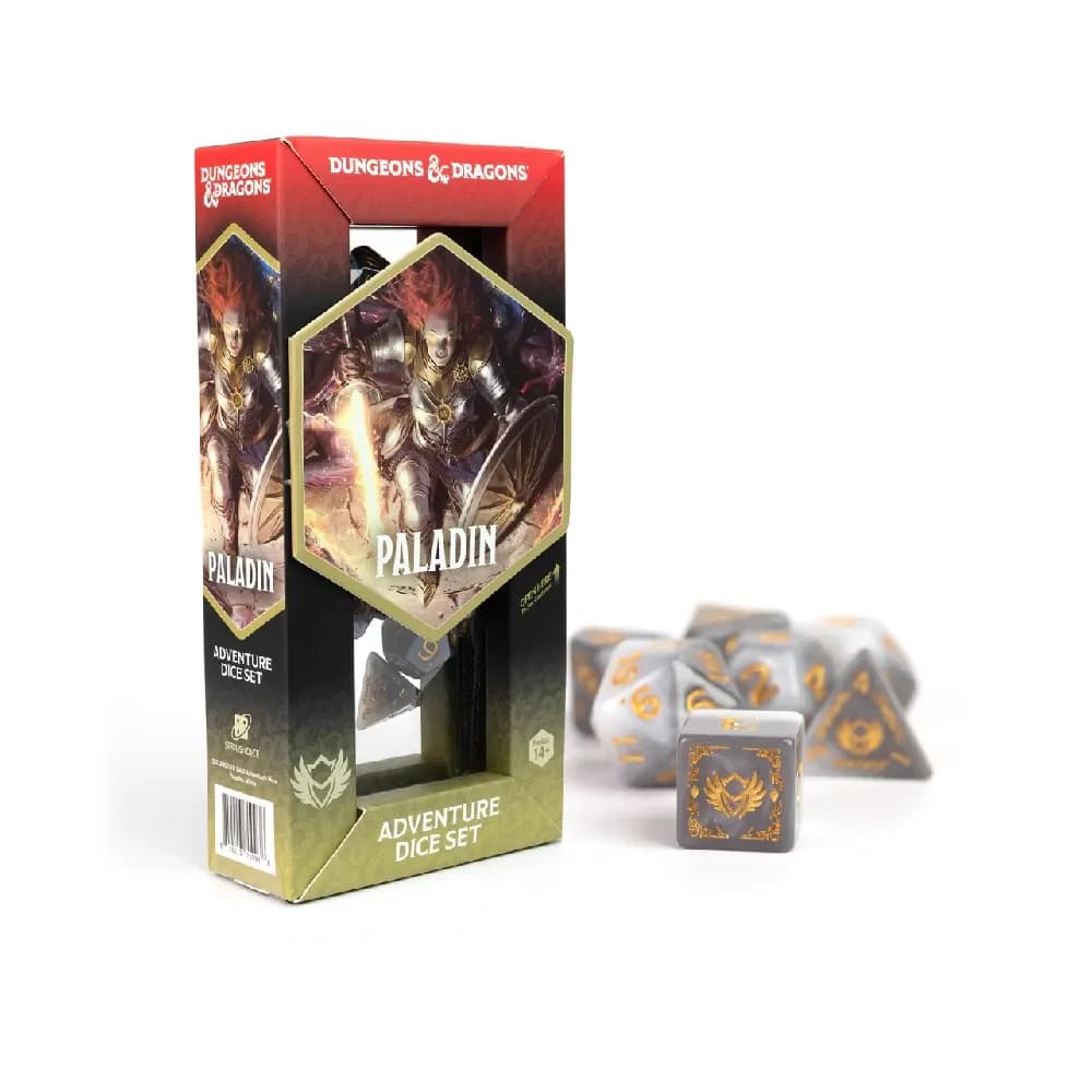 Dungeons and Dragons – Adventure Dice Set: Paladin (bilé/šedé)