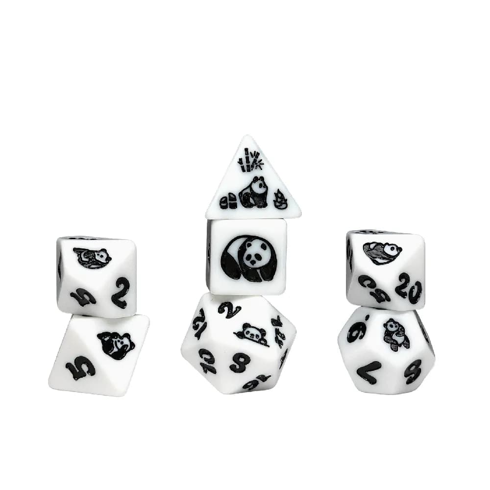 Sirius Dice – Animal Series: Moon Panda sada vícestěnných kostek