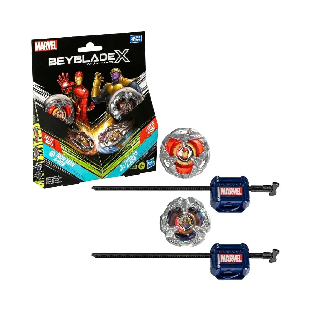 Beyblade X Marvel Multipack: Iron Man 4-80B and Thanos 4-60B