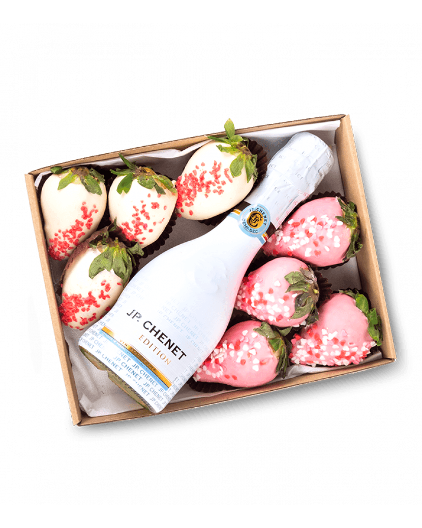 Růžové jahody a prosecco Malý (S)