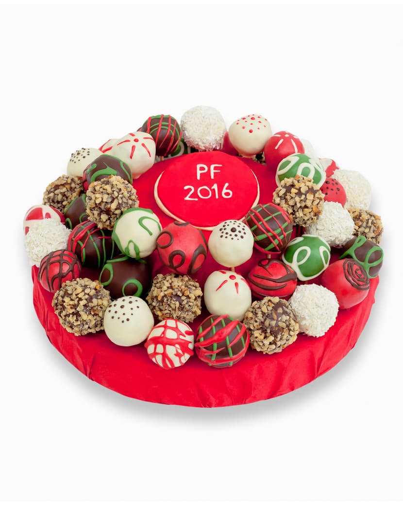 Vánoční věnec z popcakes